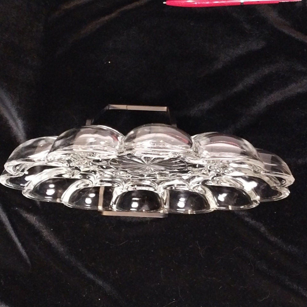 Vintage Anchor Hocking, "Fairfield" Pattern, Deviled Egg Platter - Picture 5 of 8